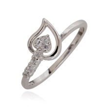 Bague en forme de coeur 925 en argent sterling